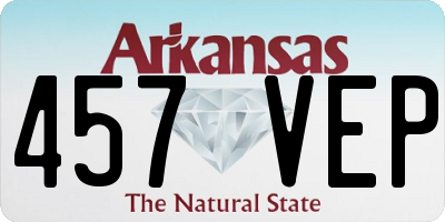 AR license plate 457VEP