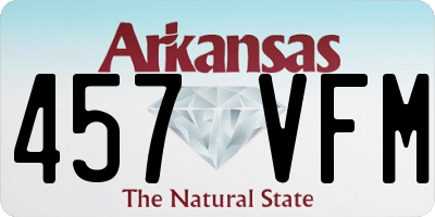 AR license plate 457VFM