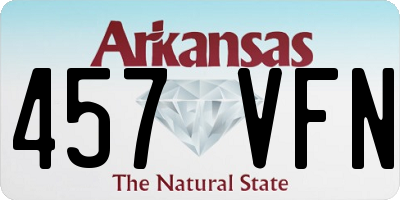 AR license plate 457VFN