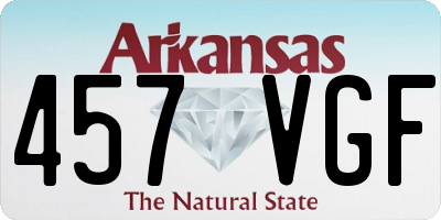AR license plate 457VGF