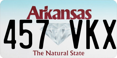 AR license plate 457VKX