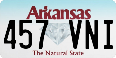 AR license plate 457VNI