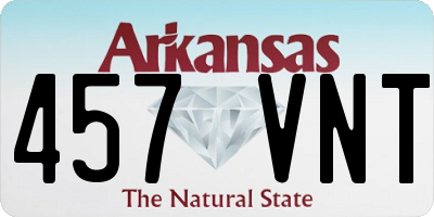 AR license plate 457VNT
