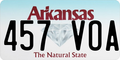 AR license plate 457VOA