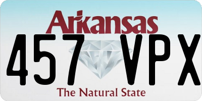 AR license plate 457VPX