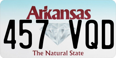 AR license plate 457VQD