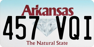 AR license plate 457VQI