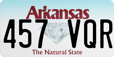 AR license plate 457VQR