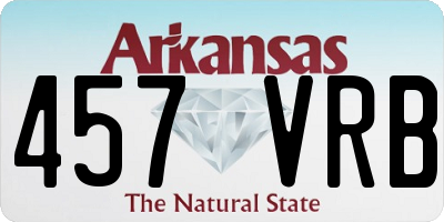 AR license plate 457VRB
