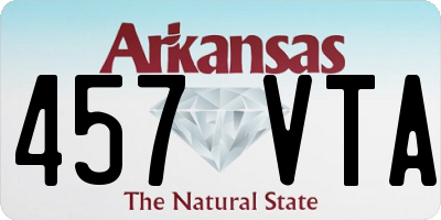 AR license plate 457VTA