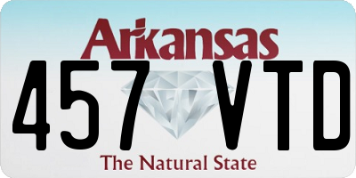 AR license plate 457VTD