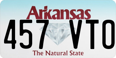 AR license plate 457VTO