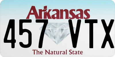 AR license plate 457VTX