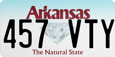 AR license plate 457VTY