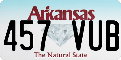 AR license plate 457VUB