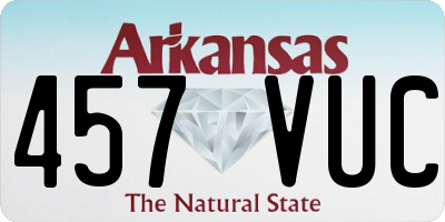 AR license plate 457VUC