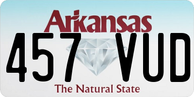 AR license plate 457VUD