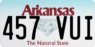 AR license plate 457VUI