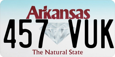AR license plate 457VUK