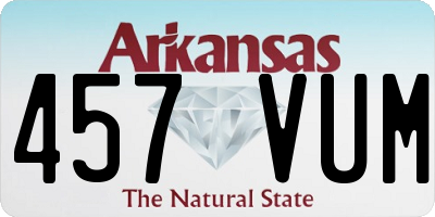 AR license plate 457VUM