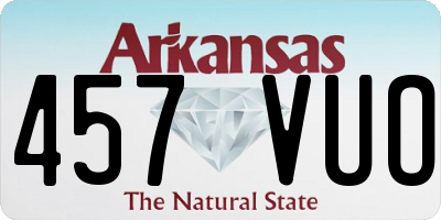 AR license plate 457VUO