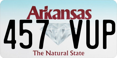 AR license plate 457VUP