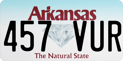 AR license plate 457VUR