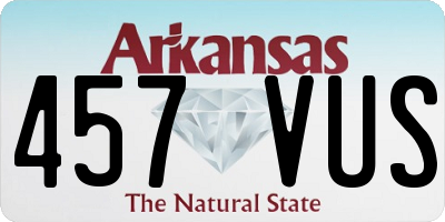 AR license plate 457VUS