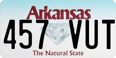 AR license plate 457VUT
