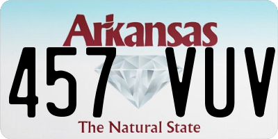 AR license plate 457VUV