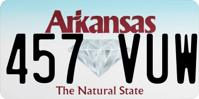 AR license plate 457VUW