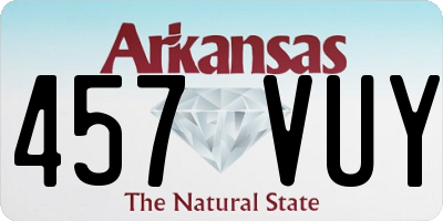 AR license plate 457VUY