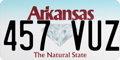 AR license plate 457VUZ