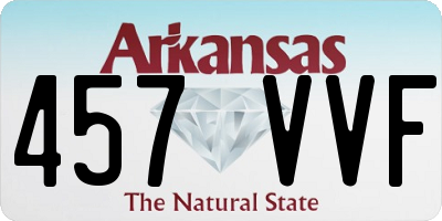 AR license plate 457VVF
