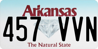 AR license plate 457VVN