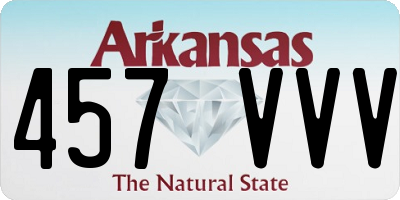 AR license plate 457VVV
