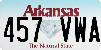 AR license plate 457VWA