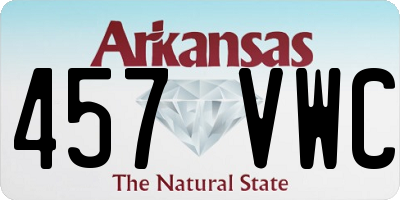 AR license plate 457VWC