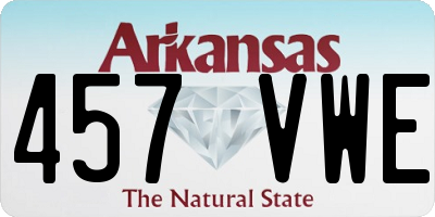 AR license plate 457VWE