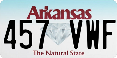 AR license plate 457VWF