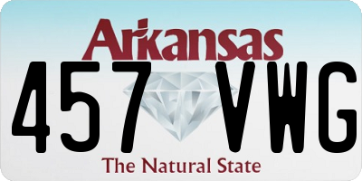 AR license plate 457VWG