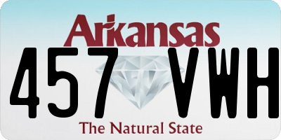 AR license plate 457VWH