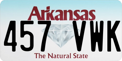 AR license plate 457VWK