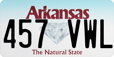 AR license plate 457VWL