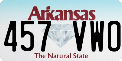AR license plate 457VWO