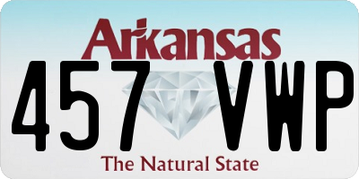 AR license plate 457VWP