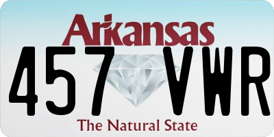 AR license plate 457VWR