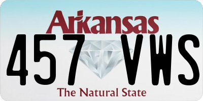 AR license plate 457VWS