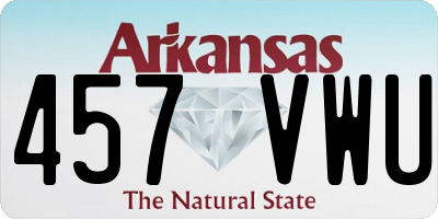AR license plate 457VWU
