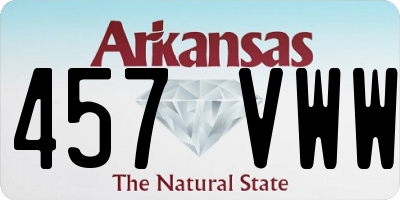 AR license plate 457VWW